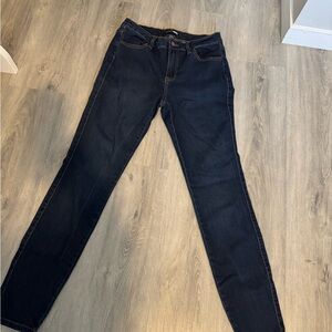Women's Dark High-waist Blue Jeans